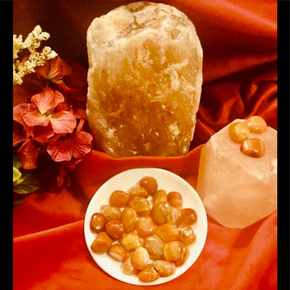 (2) Fire Agates Gemstone Quality Crystals, Tumbled - Picture 3 of 5